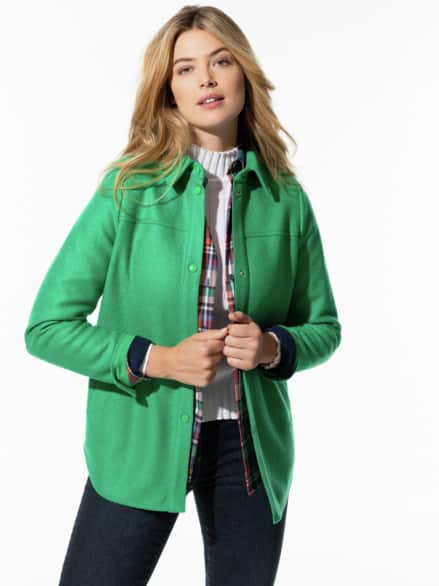 Kochwoll-Hemdjacke Sportgrün Kochwoll-Hemdjacke Sportgrün