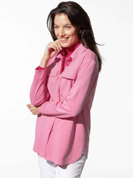 Jersey-Hemdjacke Softpink