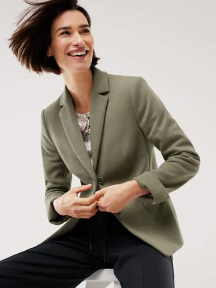 Pique Strukturblazer Khaki Pique Strukturblazer Khaki