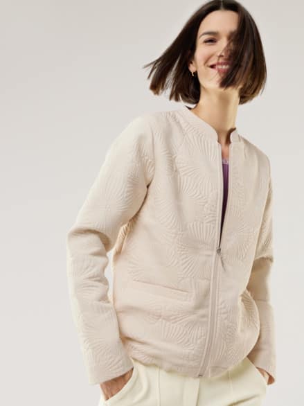 Strukturblouson Creme Strukturblouson Creme