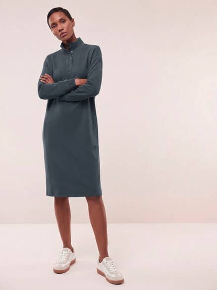 Jerseykleid mit Druckknöpfen Nachtblau Jerseykleid mit Druckknöpfen Nachtblau