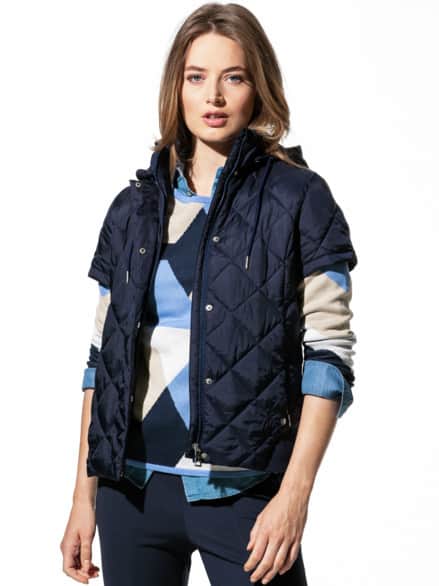 Steppweste Hoodie Marine Steppweste Hoodie Marine