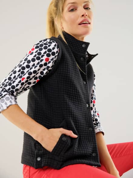 Struktur Jerseyweste Schwarz Struktur Jerseyweste Schwarz