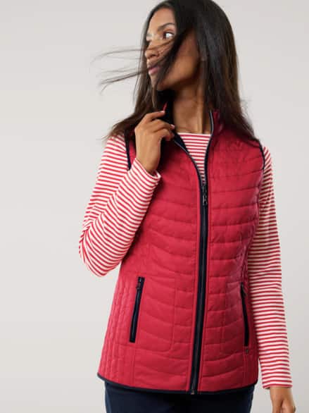 Wende-Steppweste Rot/Marine