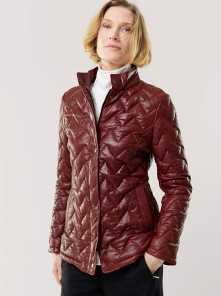 Lammnappa Jacke Sandwichstepp Chianti Lammnappa Jacke Sandwichstepp Chianti