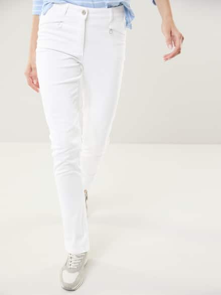 Powerstretch-Baumwollhose Weiß Powerstretch-Baumwollhose Weiß