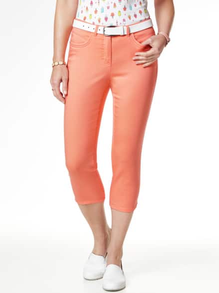 Extraglatt Baumwollcapri Melone Extraglatt Baumwollcapri Melone