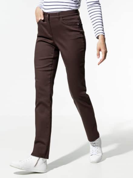 Extraglatt Baumwollhose Kaffeebraun Extraglatt Baumwollhose Kaffeebraun