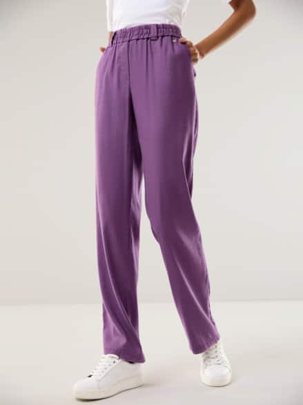 Softleinenmix-Hose Marlene Traube Softleinenmix-Hose Marlene Traube