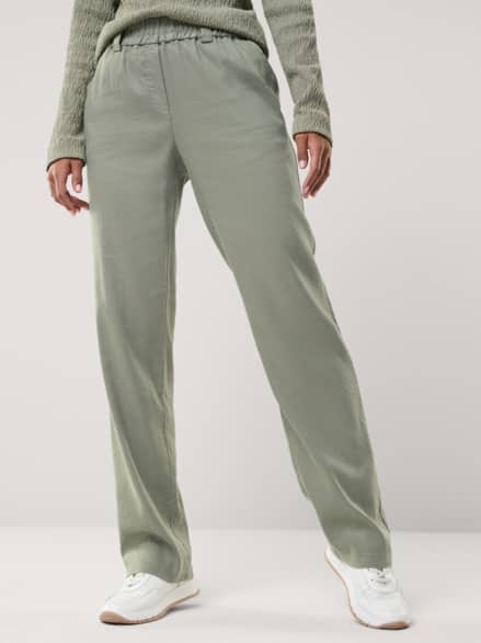 Softleinenmix-Hose Marlene Khaki Softleinenmix-Hose Marlene Khaki