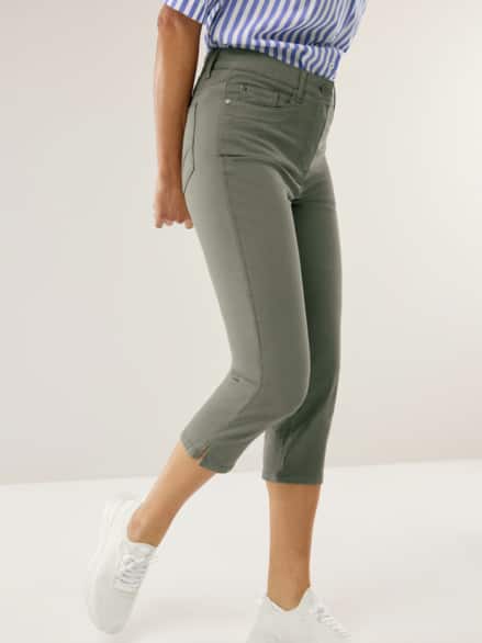 Baumwoll-Capri Supersoft Khaki Baumwoll-Capri Supersoft Khaki