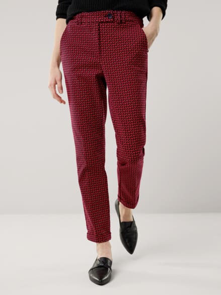 Kombi Jacquardhose Schwarz/Rot Kombi Jacquardhose Schwarz/Rot