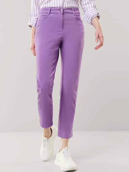 7/8-Baumwollhose Figurwunder Slim F Veilchen