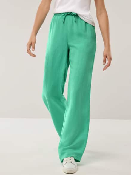 Marlenehose Leinenmix Jadegrün Marlenehose Leinenmix Jadegrün