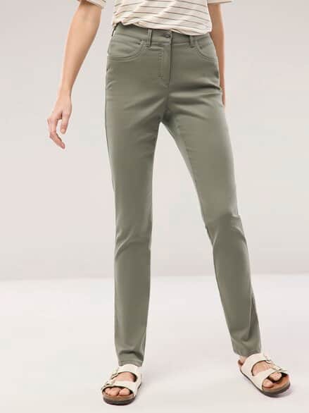 Extraglatt Baumwollhose Khaki