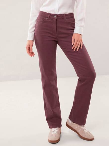 5 Pocket Jeans mit weitem Bein Merlot 5 Pocket Jeans mit weitem Bein Merlot