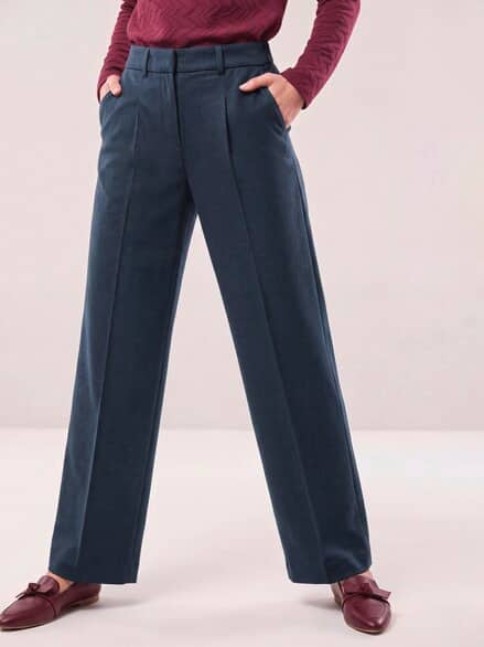 Marlene Hose aus Premium Flanell Nachtblau