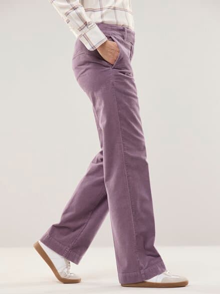 Marlene Hose aus weichem Cord Mauve