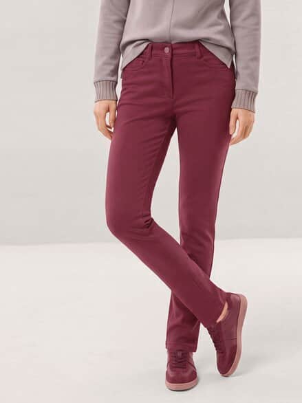 2-in-1-Extraglatt-Thermohose Merlot