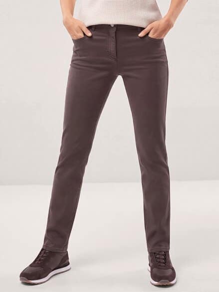 2-in-1-Extraglatt-Thermohose Kaffee