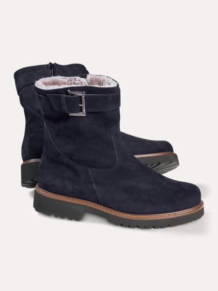 Lammfell-Stiefelette Marine Lammfell-Stiefelette Marine