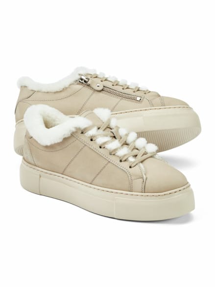 Lammfell City-Sneaker Beige Lammfell City-Sneaker Beige