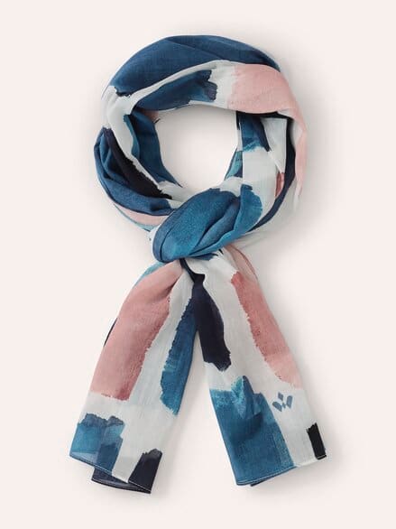 Schal aus leichter Baumwolle Blau