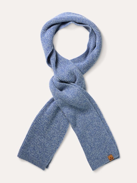 Strickschal Blau Melange