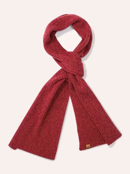 Strickschal Dunkelrot Melange