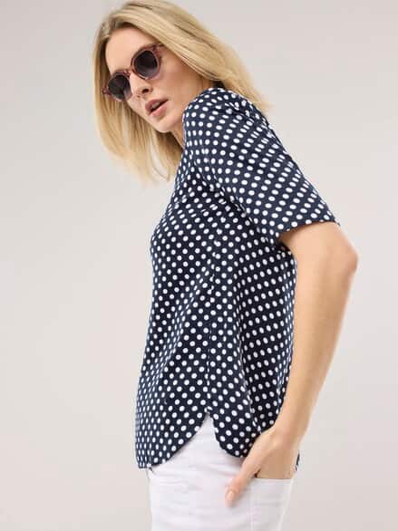 T-Shirt-Bluse Extra Leicht Tupfen T-Shirt-Bluse Extra Leicht Tupfen