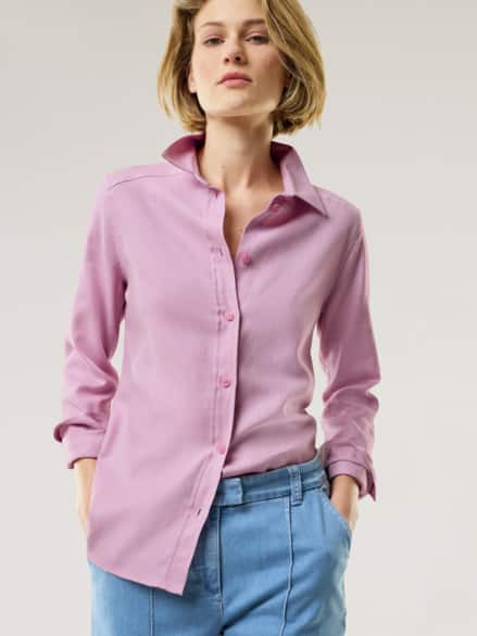 Aktiv Flanell Hemdbluse Altrosa