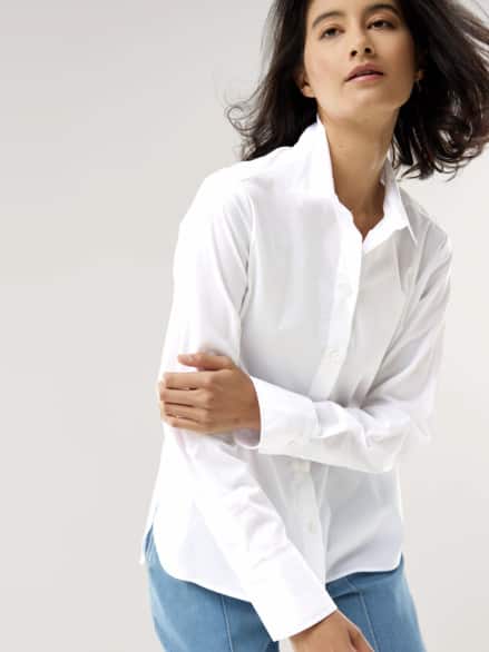 Baumwoll-Bluse Zeitlos Weiß Baumwoll-Bluse Zeitlos Weiß