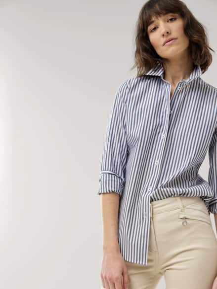 Baumwoll Bluse Perfect Match Streifen Marine Baumwoll Bluse Perfect Match Streifen Marine