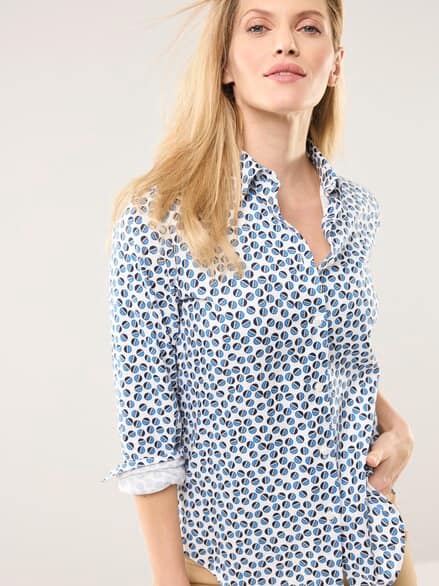 Hemdbluse aus Thermoflanell Tupfen Hemdbluse aus Thermoflanell Tupfen