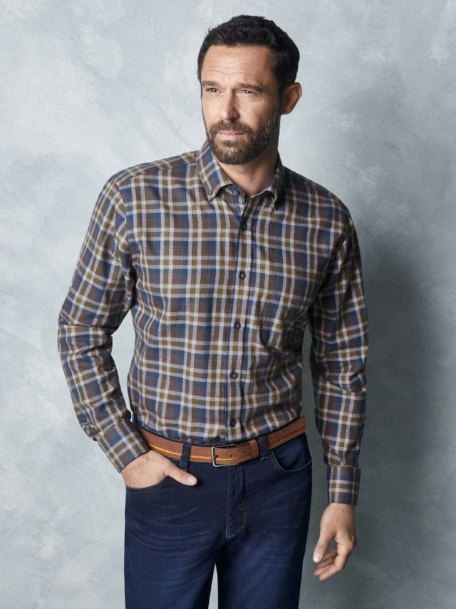 Softflanell-Hemd Mouline Softflanell-Hemd Mouline