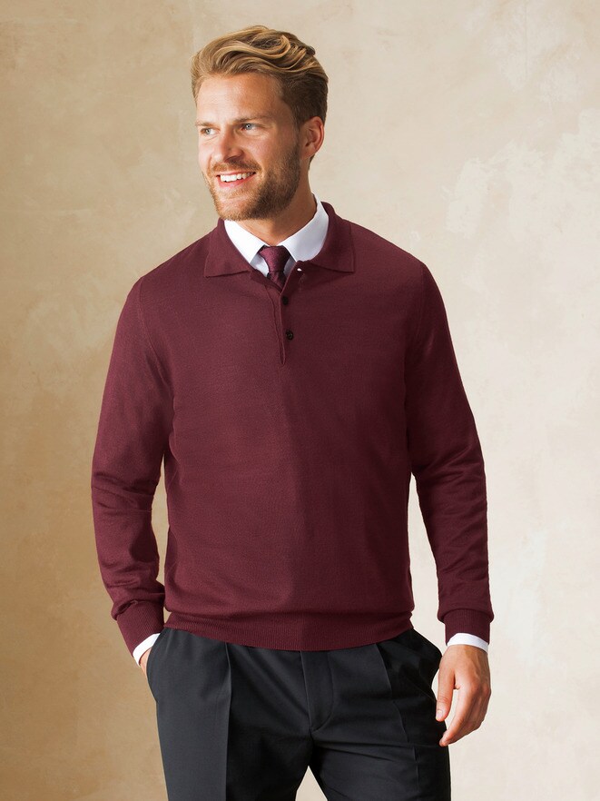 Merino-Mix Polo-Pullover Merino-Mix Polo-Pullover