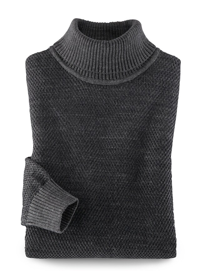 Struktur-Rollkragenpullover Struktur-Rollkragenpullover