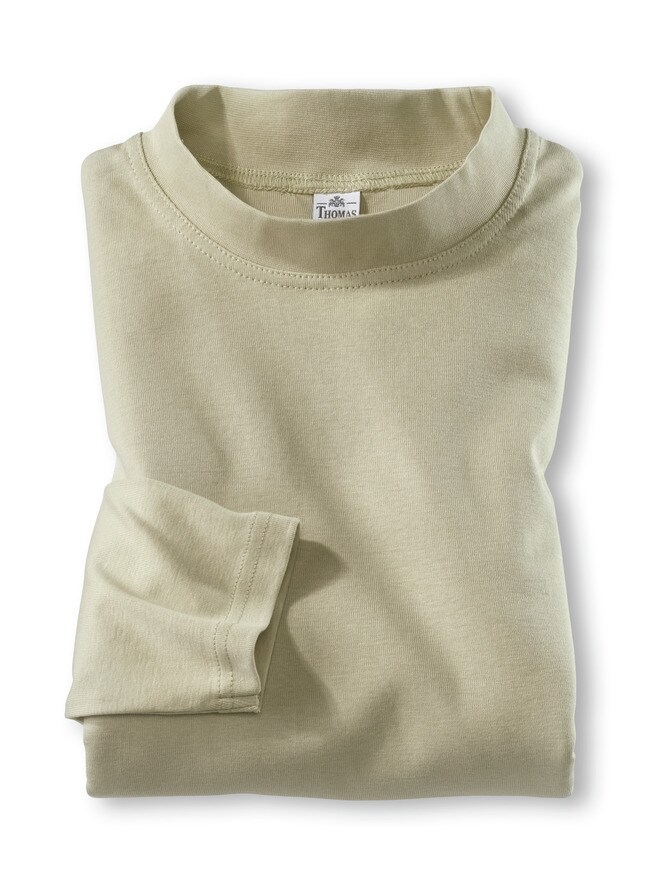 Langarm-Shirt Stehkragen Langarm-Shirt Stehkragen