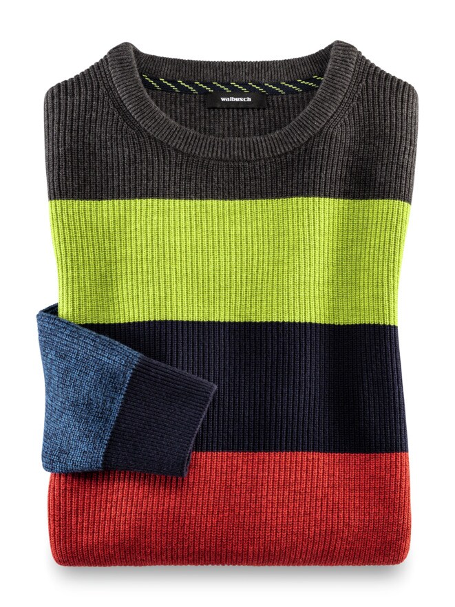 Streifen-Pullover Bi-Color Streifen-Pullover Bi-Color