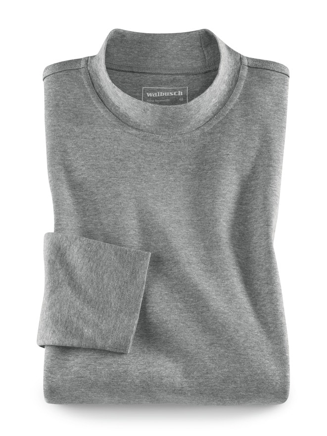 Langarm-Shirt Stehkragen Langarm-Shirt Stehkragen