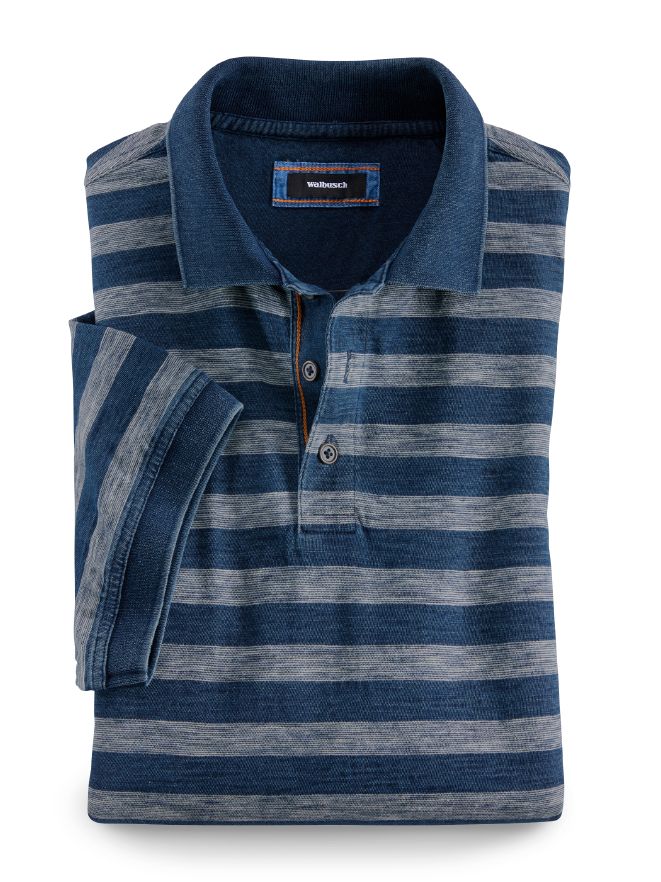 Streifenpolo Indigo Streifenpolo Indigo
