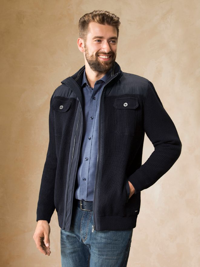 Hybrid-Strickjacke Hybrid-Strickjacke