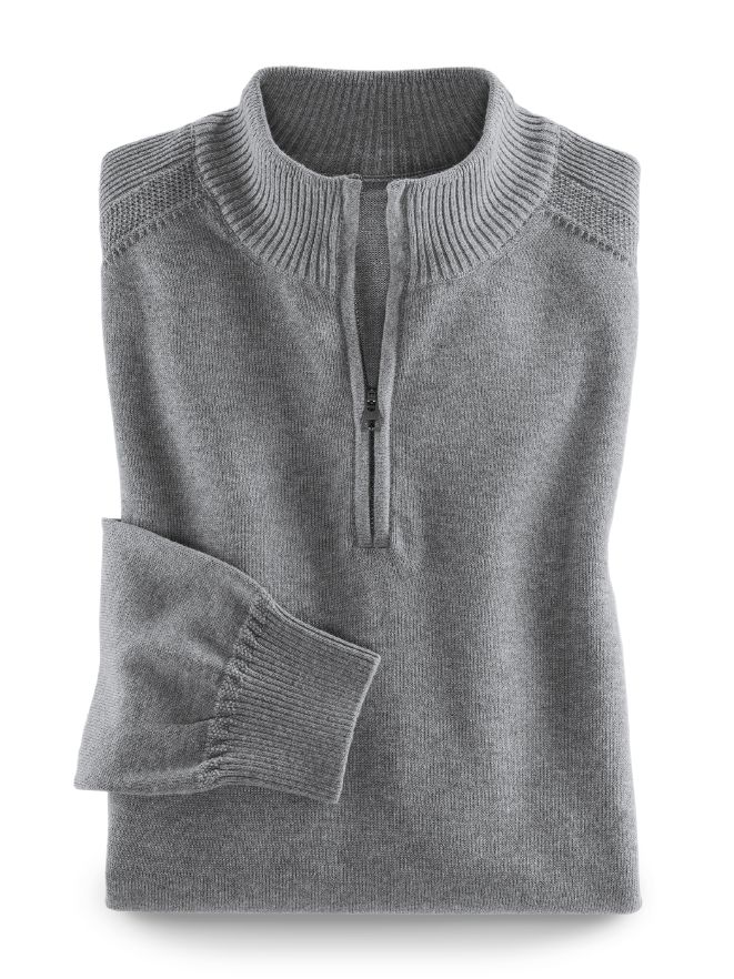 Zip Troyer Cotton/Cashmere Zip Troyer Cotton/Cashmere