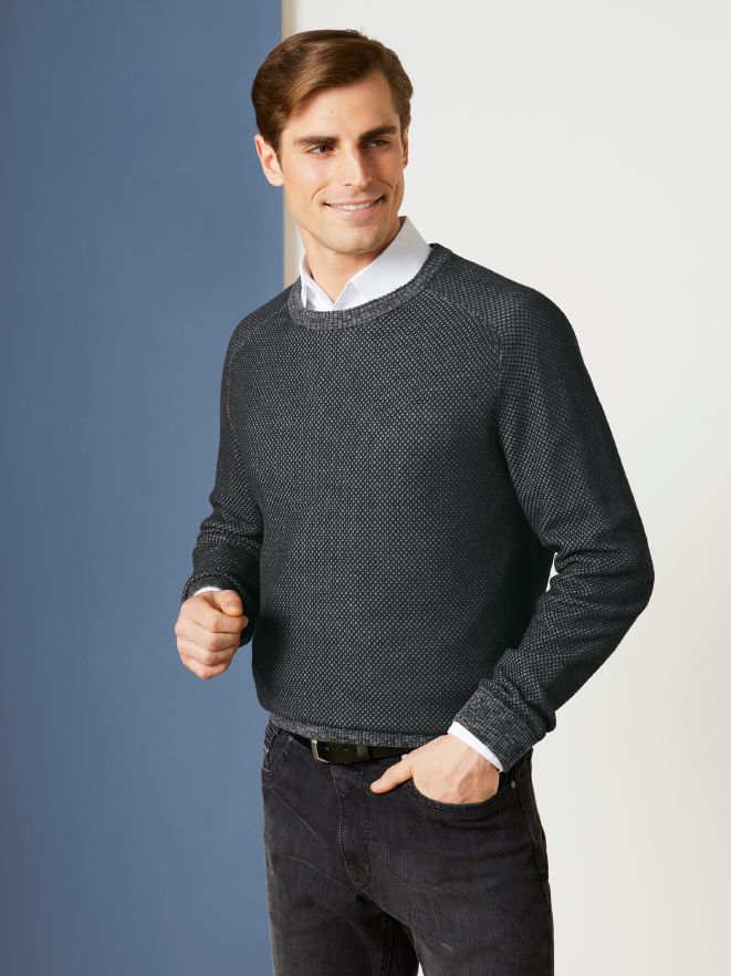 Rundhals Pullover Honeycomb Rundhals Pullover Honeycomb