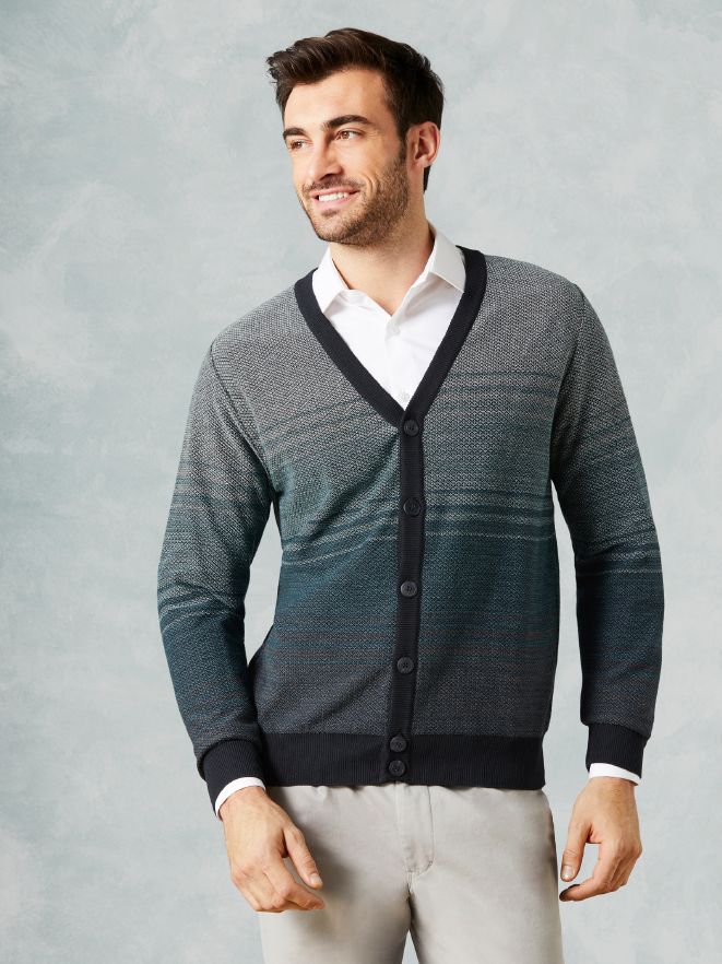 Strickjacke Ablaufstreifen Strickjacke Ablaufstreifen