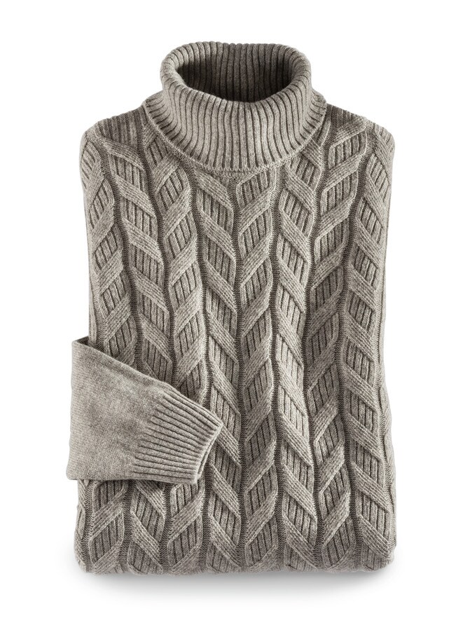 Zopf-Pullover Himalaya-Wolle Zopf-Pullover Himalaya-Wolle