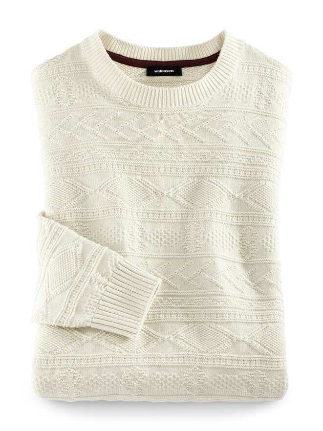 Rundhals-Pullover Guernsey Rundhals-Pullover Guernsey