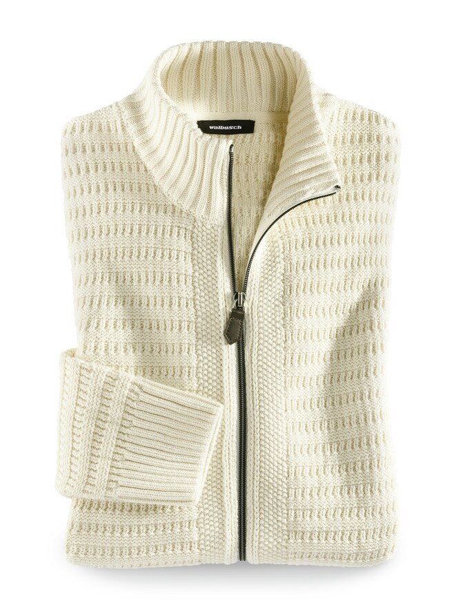 Zip-Jacke Reliefstruktur Zip-Jacke Reliefstruktur