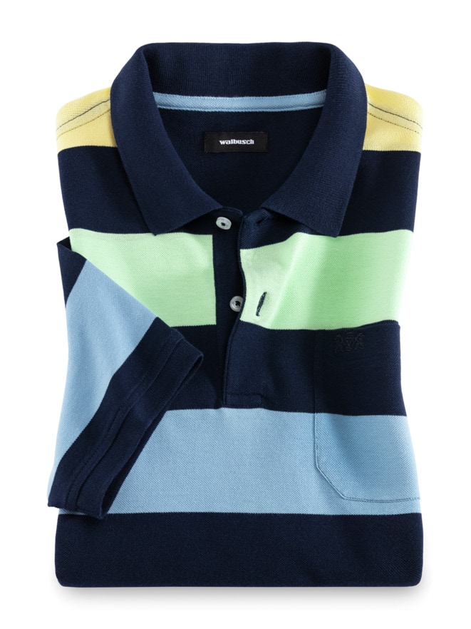Baumwoll-Polo Miamistreifen Baumwoll-Polo Miamistreifen