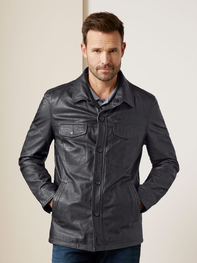 Nappaleder Hemdjacke Nappaleder Hemdjacke